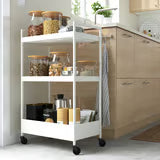 Storage Solutions - Trolley, white, 50.5x30x83 cm