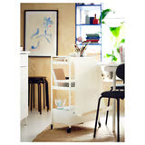 Storage Solutions - Trolley, white, 50.5x30x83 cm