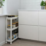 Storage Solutions - Trolley, white, 54x18x71 cm